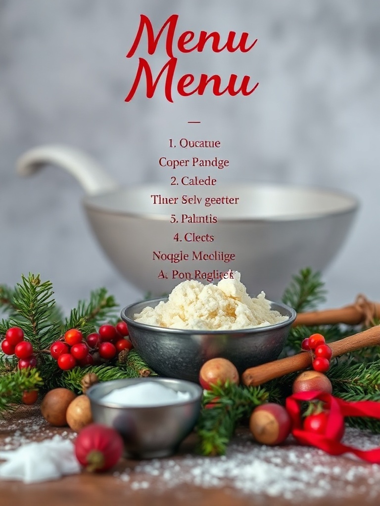idée de menu pour noël ingredients