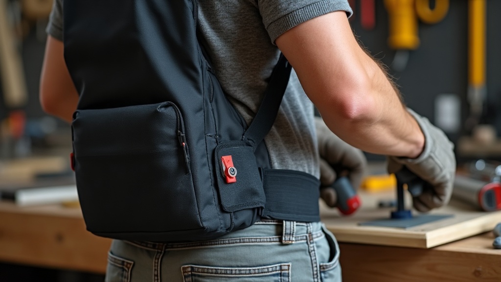 Cinturón lumbar acolchado de mochila de herramientas profesional