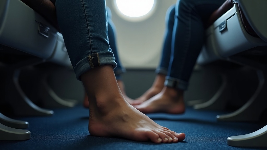 Swollen ankles on airplane flight, why compression socks for flying matter