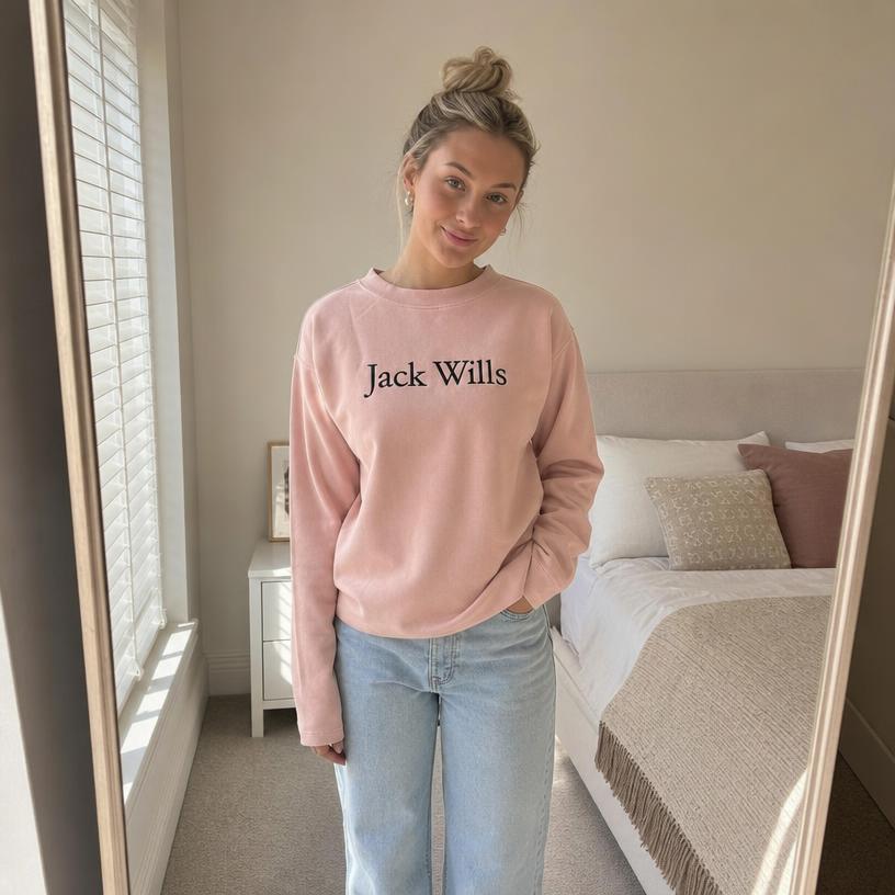 Jack Wills Pink Logo Sweatshirt – Very Good Condition