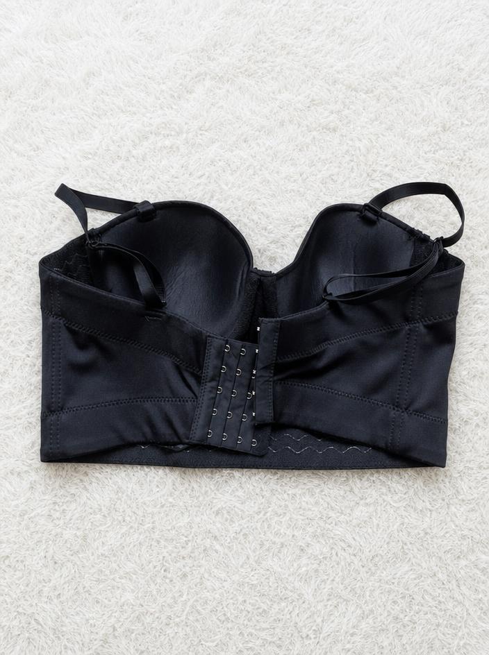 Black Underwired Padded Bra with Adjustable Straps – Good Condition
