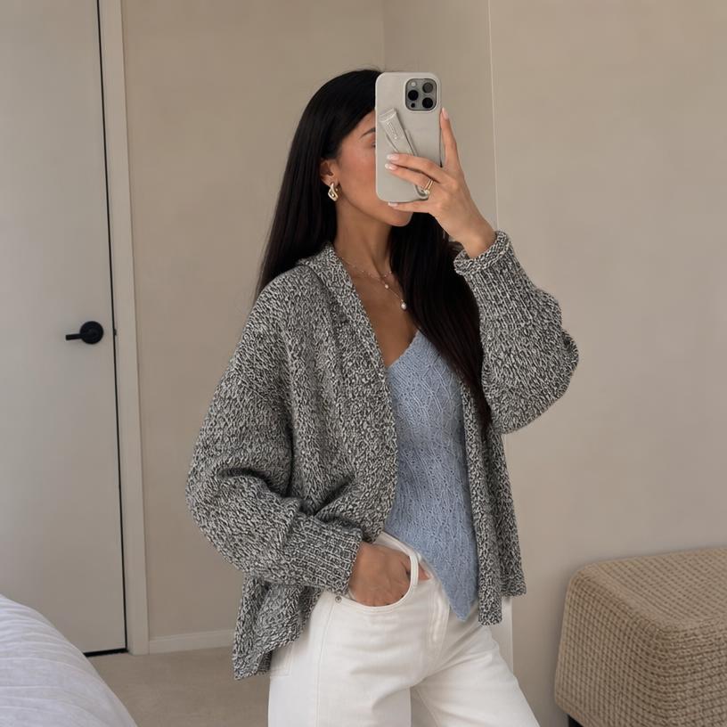 Lauren Ralph Lauren Marled Half-Zip Knit Jumper S Very Good