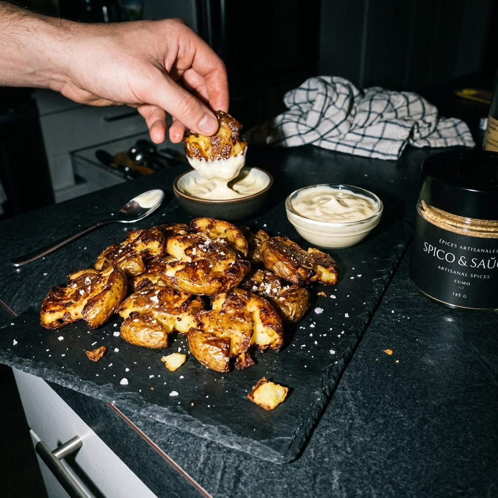 FUMO Air-Fryer Smashed Potatoes: Shatteringly Crispy