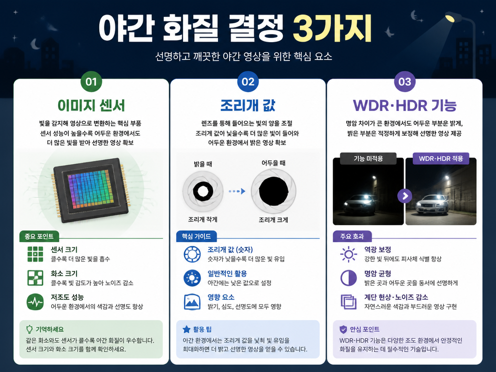 블랙박스 화질, 화소만 보고 샀다가 야간 영상이 뭉개진