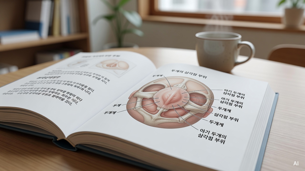 close-up of baby's head fontanelle area shown on an illustrated medical diagram on a white background