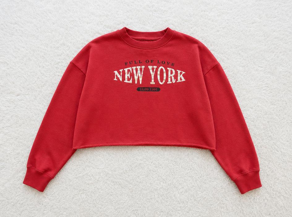Red Graphic Crewneck Sweatshirt – Eagle Print – Very Good