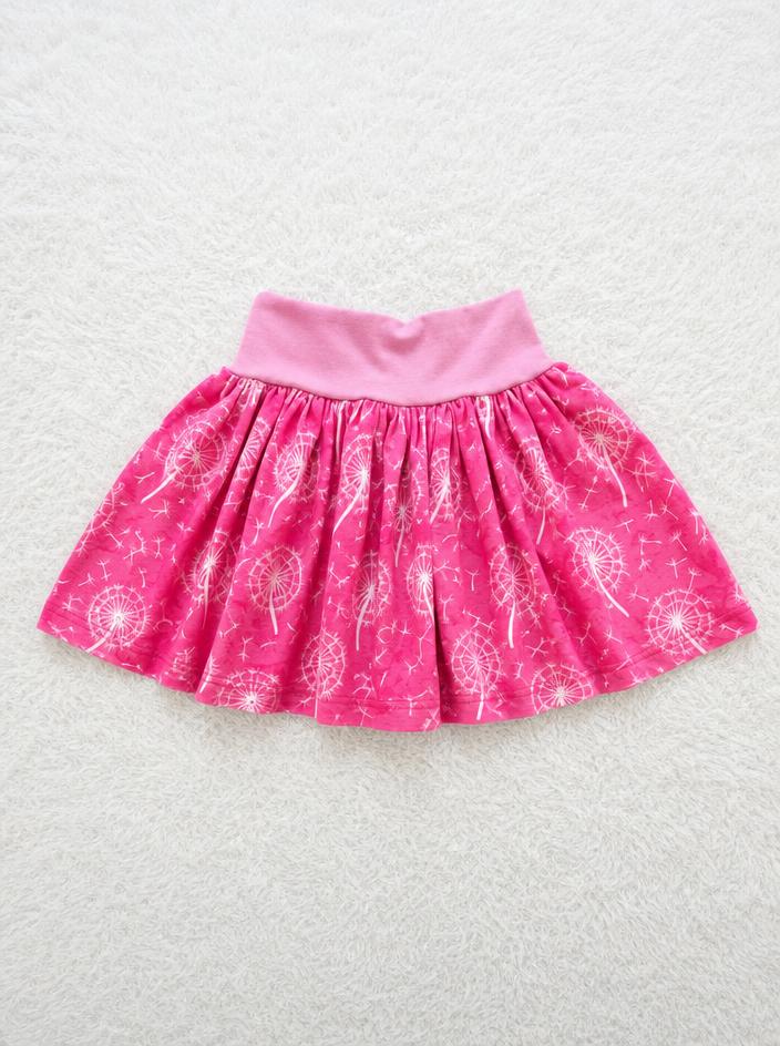 Girls' Pink Floral Print Dress with Grey Sleeves - Very Good