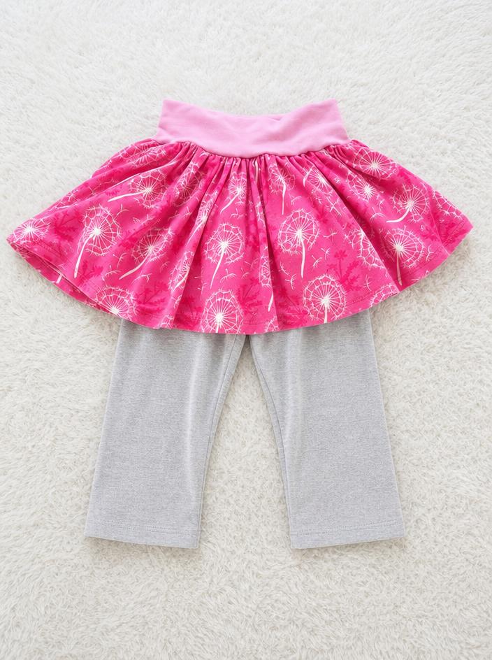 Pink Kids Skirt with White Dandelion Print – Very Good