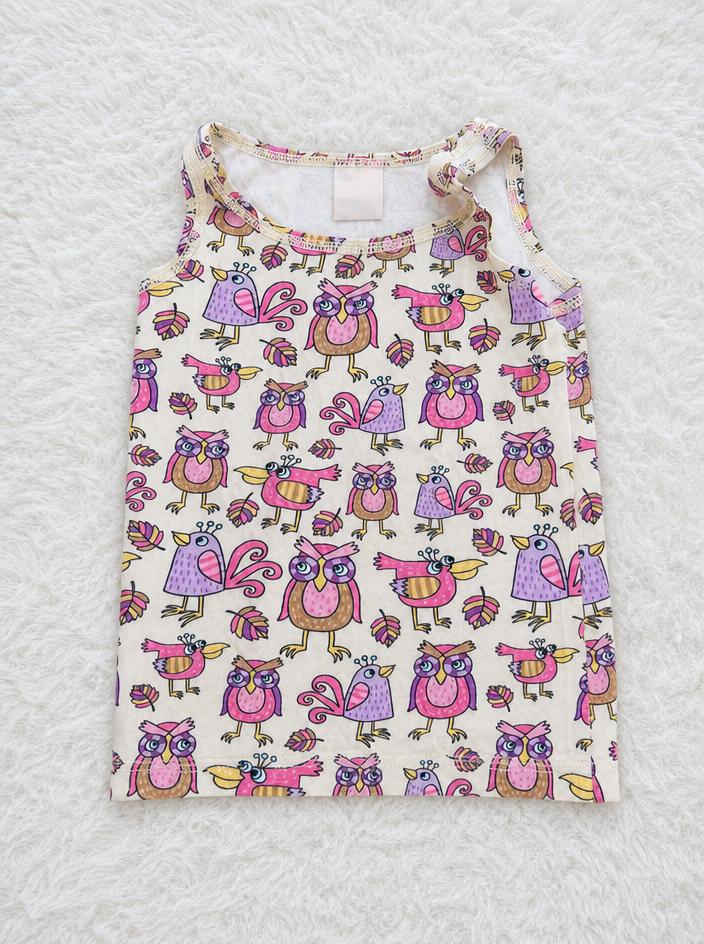 Girls' Colourful Owl Print Summer Dress - Very Good