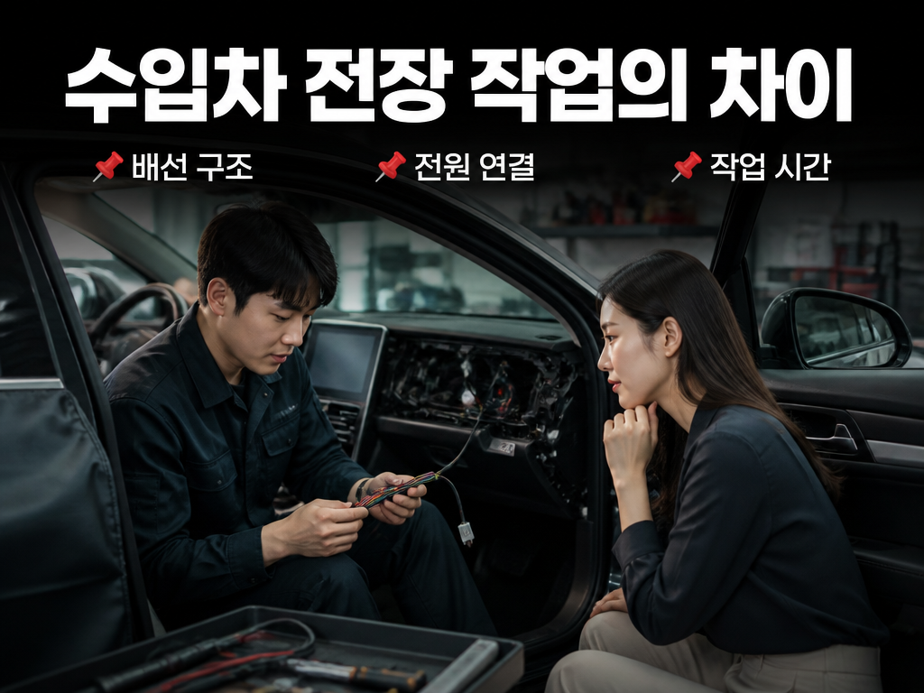 수입차 전장 작업, 실제로 얼마나 걸렸나?