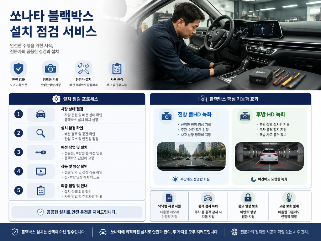 소나타 블랙박스, 제품 고르기 전에 먼저 확인해야 할