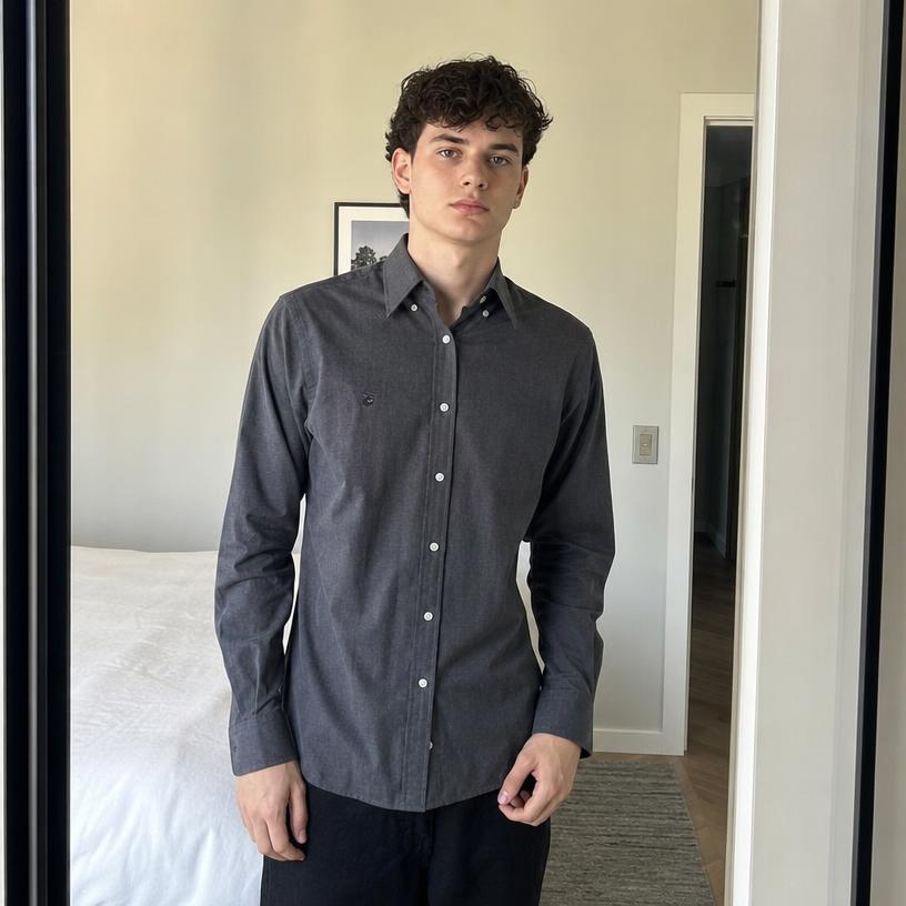Tommy Hilfiger Grey Button-Down Shirt – Very Good