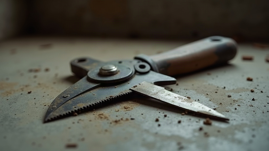 Cutter convencional con hoja expuesta en obra