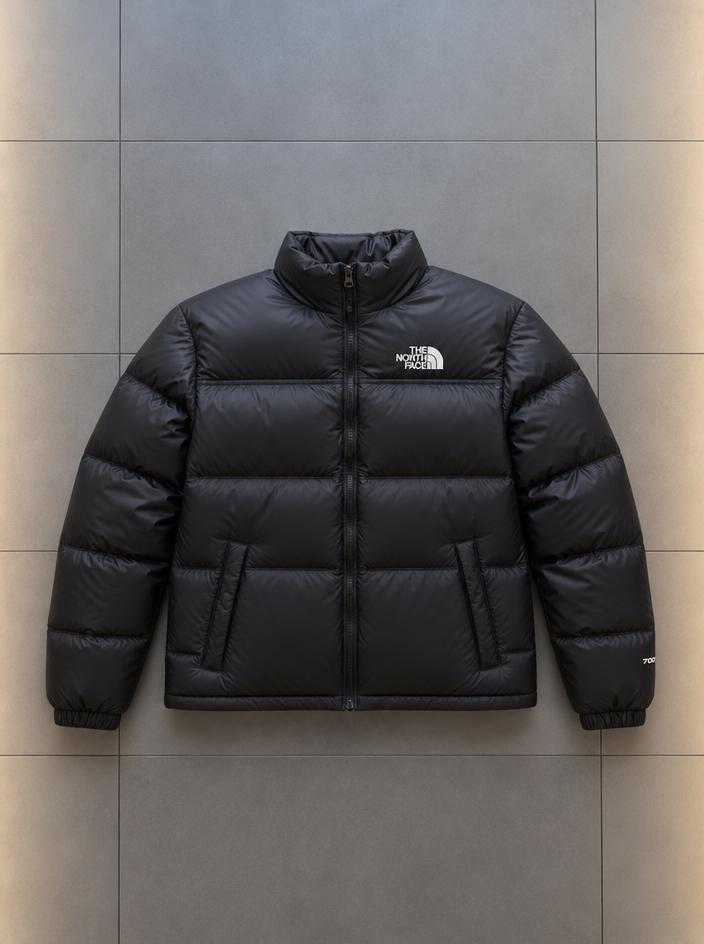The North Face black puffer jacket padded quilted coat