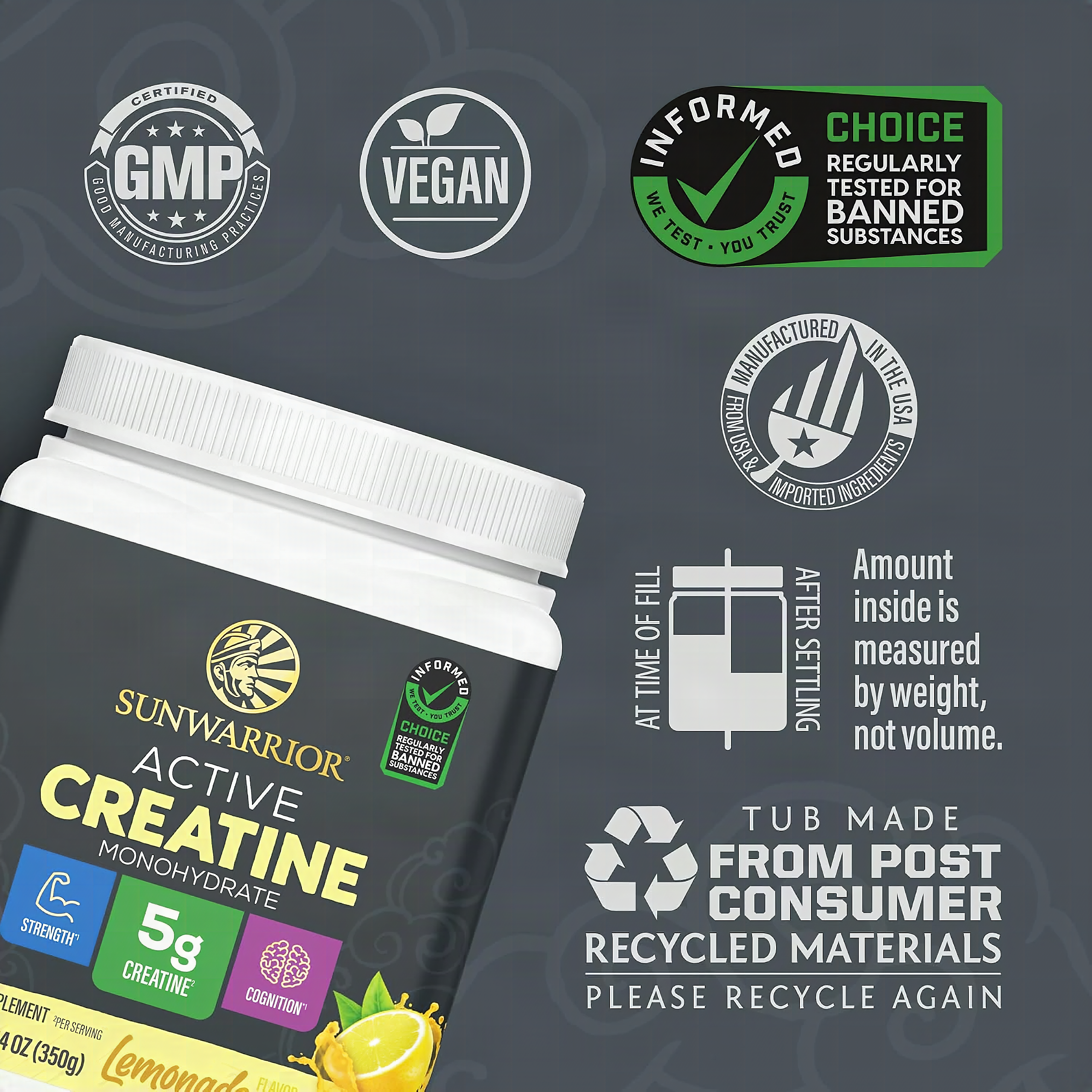 Macro close-up of micronized creatine powder showing fine crystalline texture in detail
