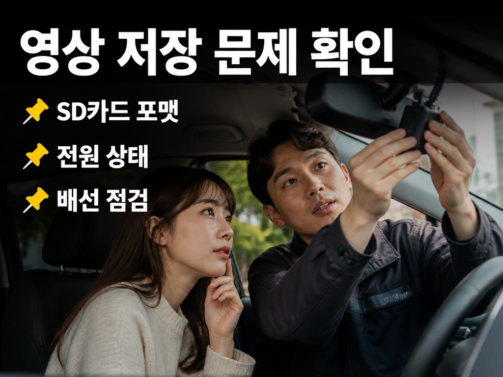 블랙뷰 블랙박스 영상 저장 안 될 때 확인 순서