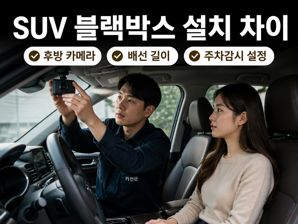 SUV 블랙박스 전장, 세단이랑 같은 방식으로 달면 안