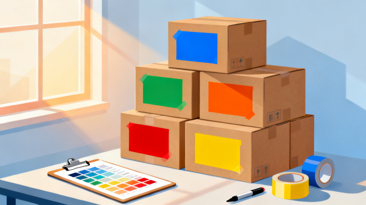 How to Print Color-Coded Moving Box Labels at Home