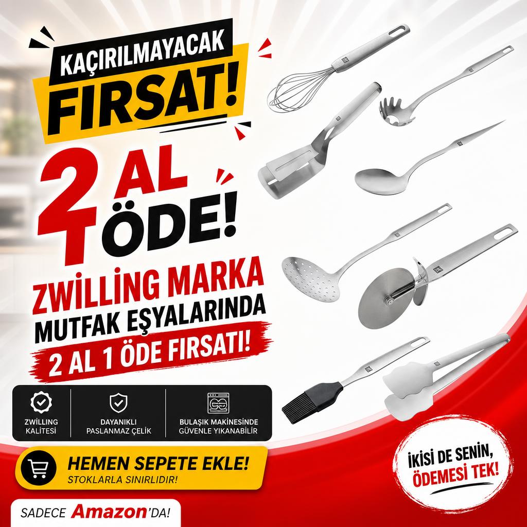 ZWİLLİNG MARKA MUTFAK EŞYALARINDA 2 AL 1 ÖDE FIRSATI!