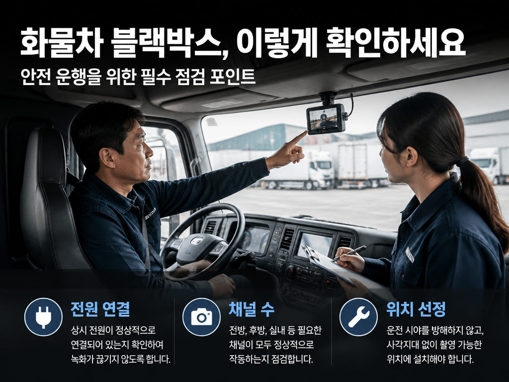 화물차 전장 마치고 블랙박스 빠뜨리면 생기는 함정