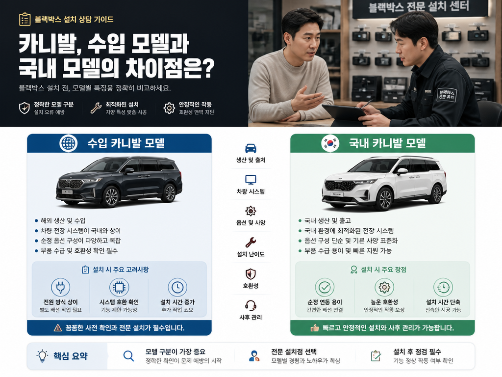 카니발 블랙박스, 출고 전에 몰랐다가 생기는 문제
