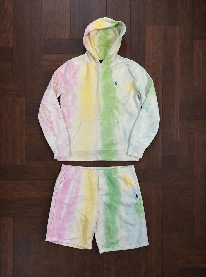 Polo Ralph Lauren Pastel Tie-Dye Hoodie & Shorts Set