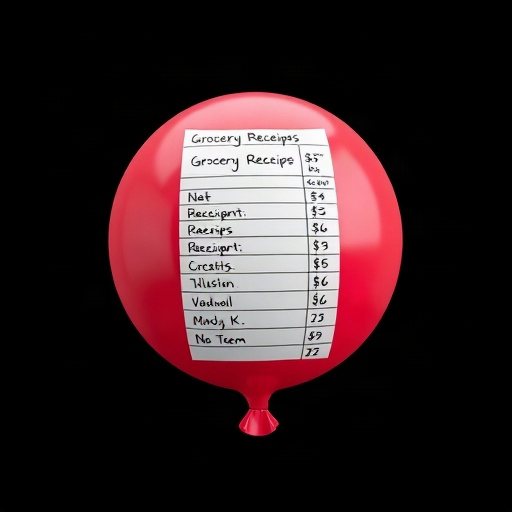 Handwritten Grocery Receipts with Line-Item Transcriptions