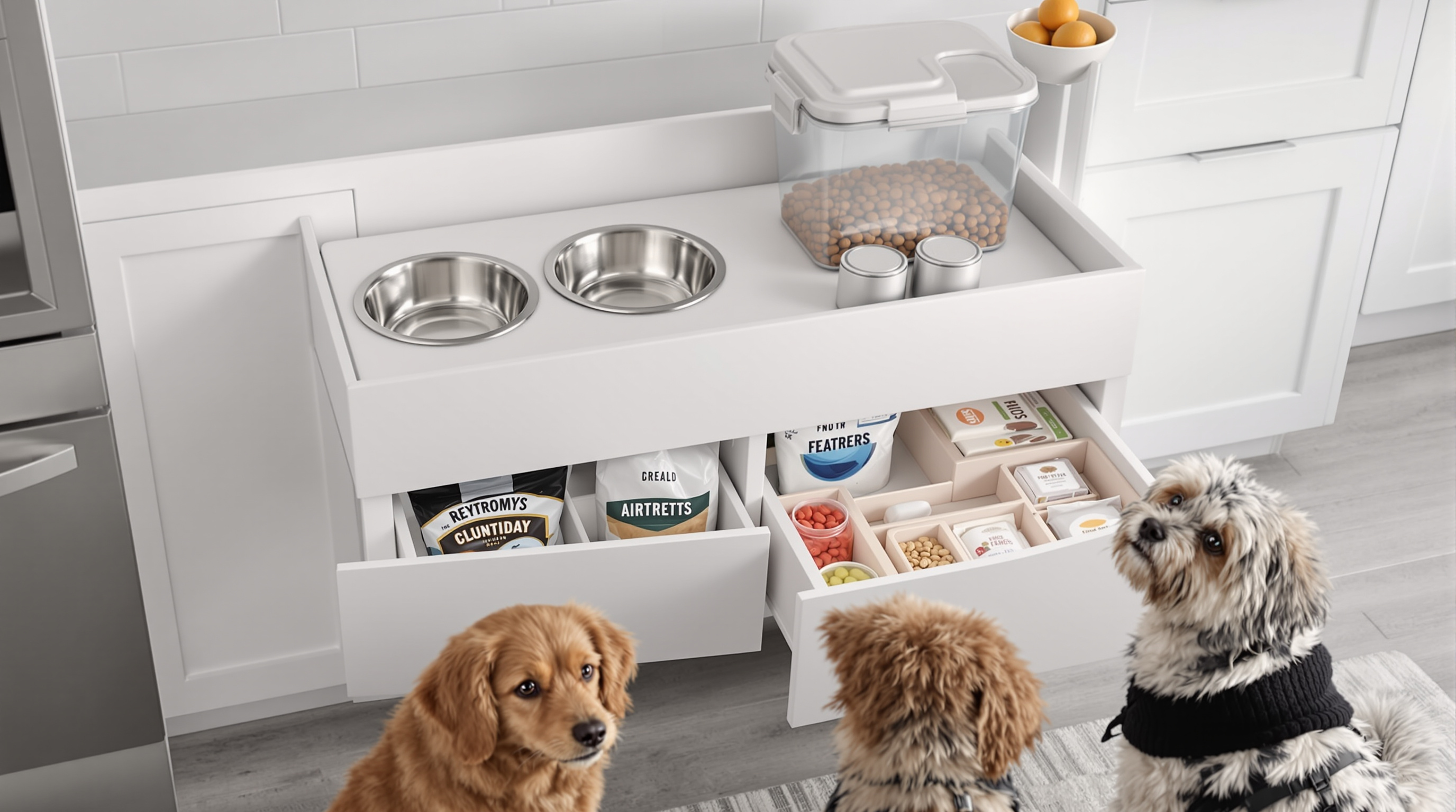Pet feeding station
