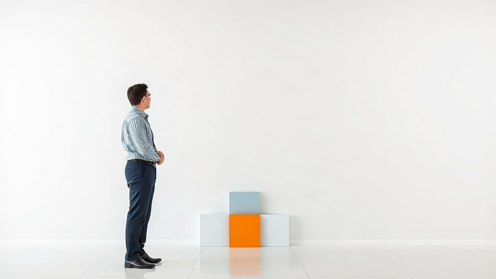 Loan officer reviewing marketing measurement cards and folders at a desk