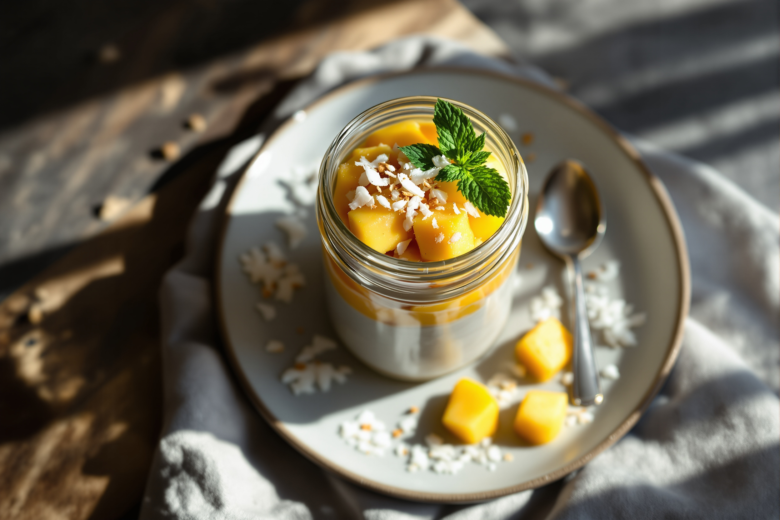 coconut chia pudding cups