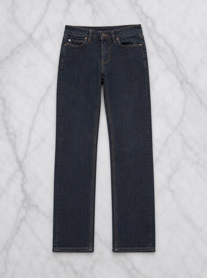 Dark Blue Slim Straight-Leg Jeans – Good Condition