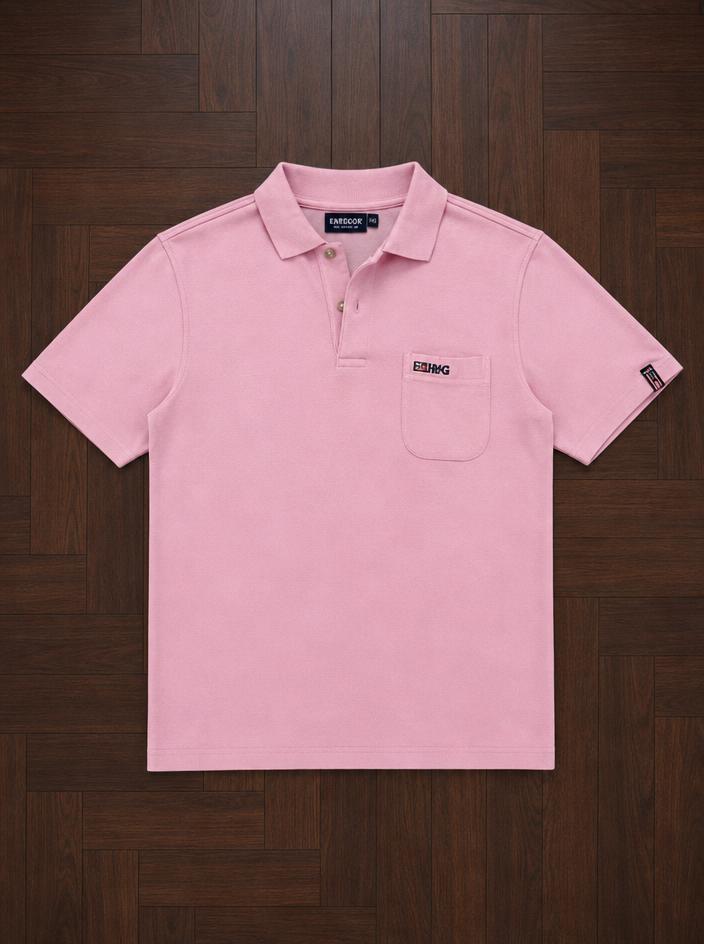 Gregor pink long-sleeve polo shirt age 140, MCG logo