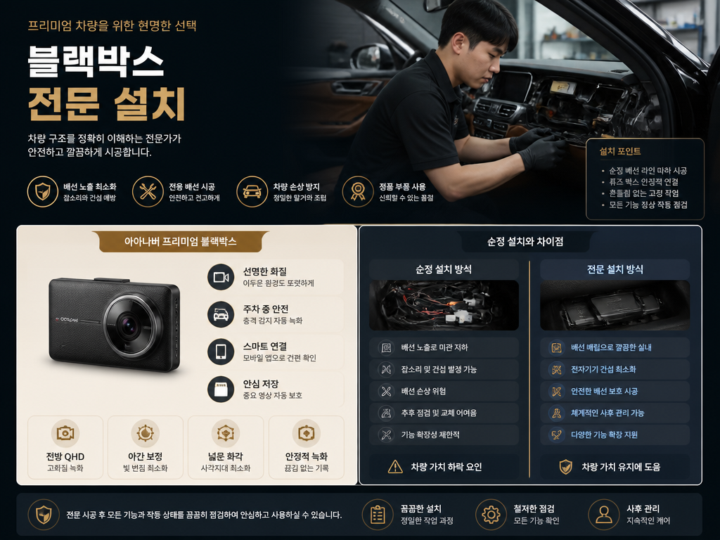 블랙박스 처음 달 때 채널 수 선택, 어떻게 하면 될까