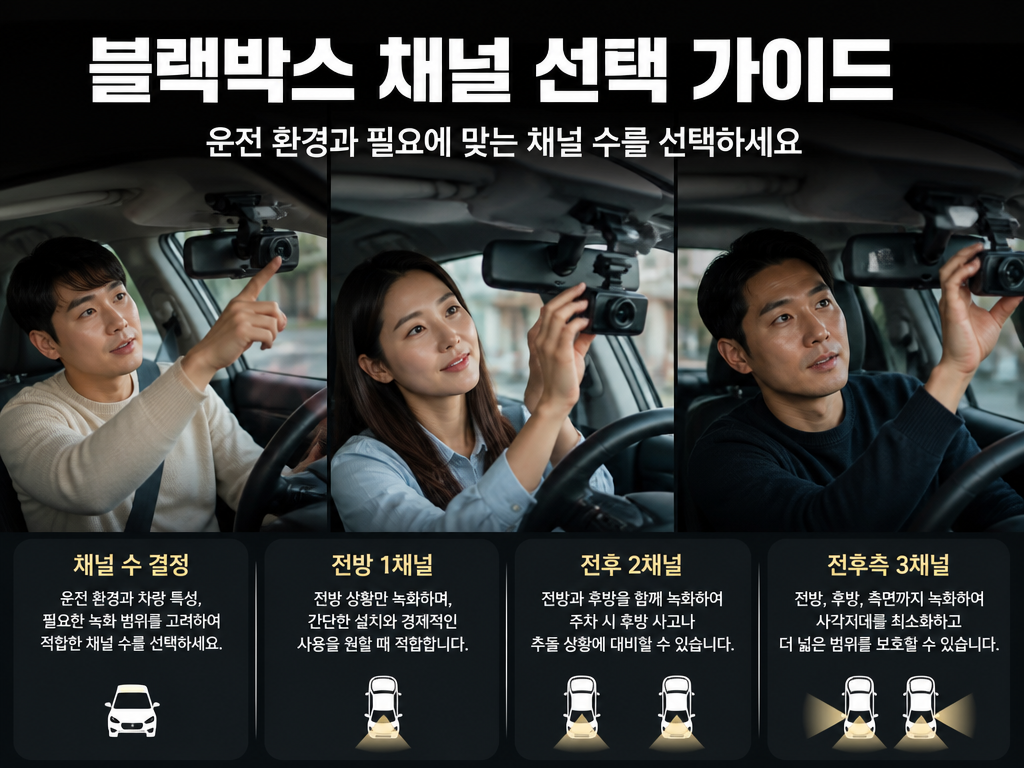 블랙박스 처음 달 때 채널 수 선택, 어떻게 하면 될까