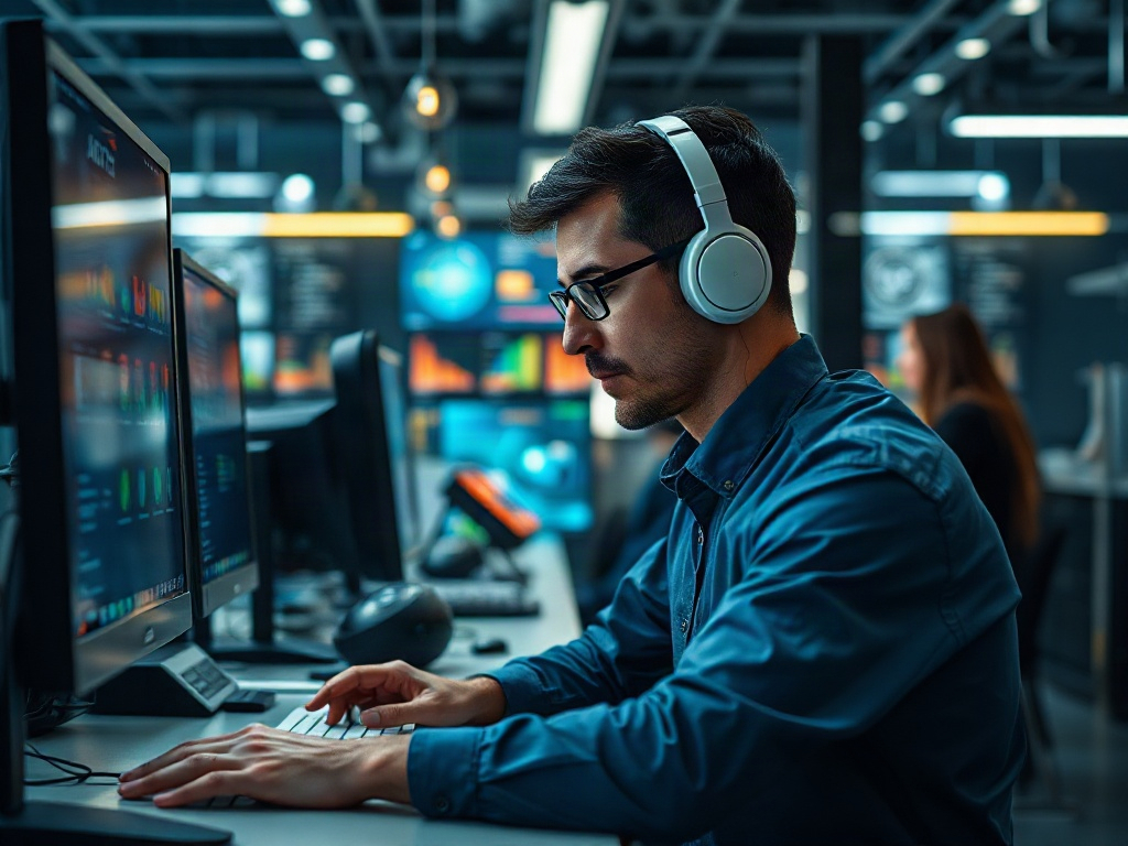 Illustration of small business owners analyzing AI-driven competitive intelligence tools for survival