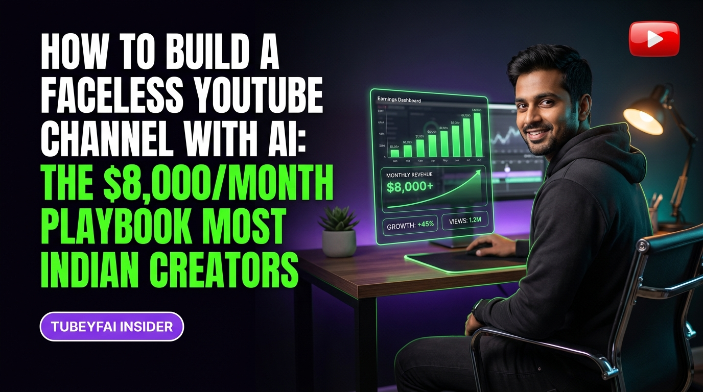 How to Build a Faceless YouTube Channel with AI: the $8,000/Month Playbook Most Indian Creators