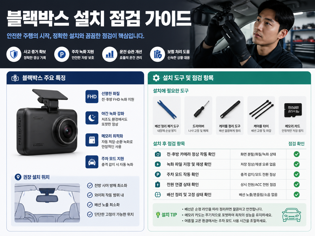 블랙박스 교체 전 차에서 먼저 확인할 것