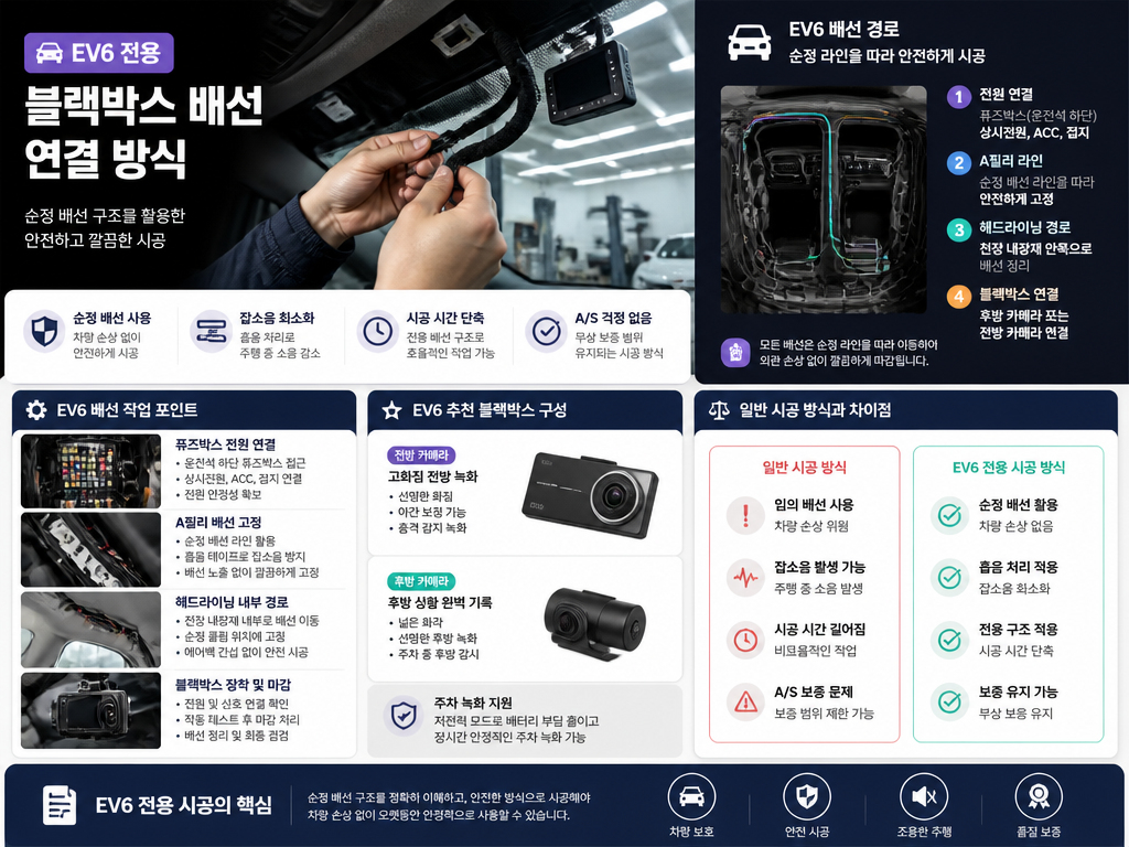 EV6 블랙박스, 출고 당일 달았다가 나중에 다시 뜯는