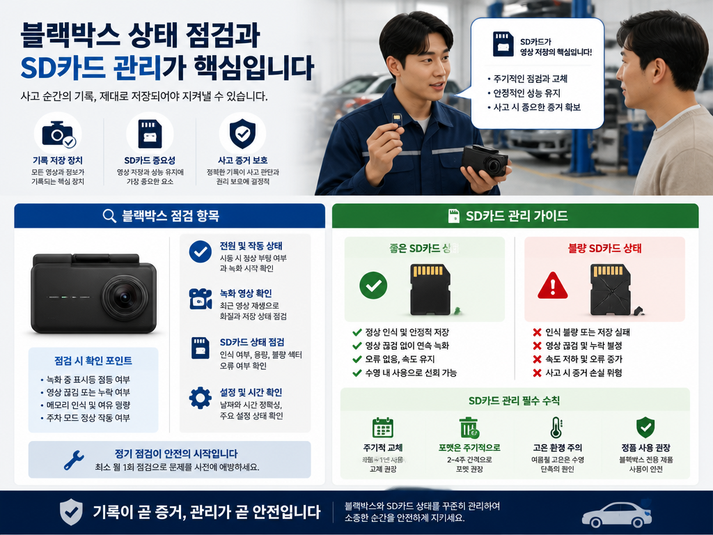 블랙박스 수명, 3년 지나면 점검해야 하는 단계별 확인