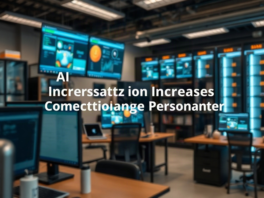 Illustration of AI personalization boosting business conversion rates with data charts and digital interfaces