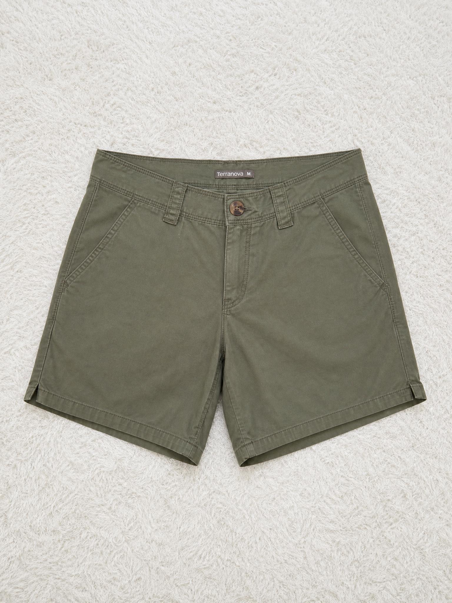 Terranova Olive Green Cargo Shorts M – Utility Pocket Style