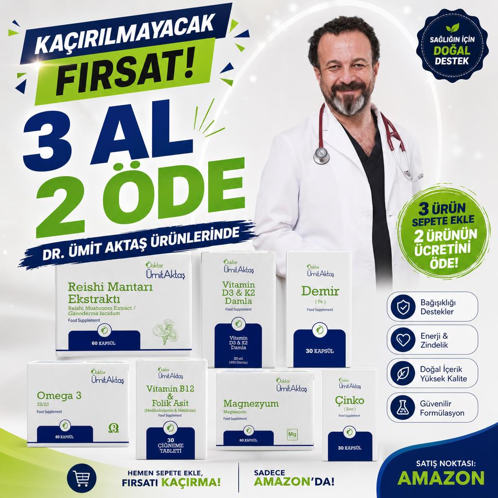 DR. ÜMİT AKTAŞ ÜRÜNLERİNDE 3 AL 2 ÖDE FIRSATI!
