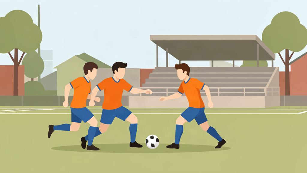Partido de fútbol de Primera C, ilustración del encuentro de Estrella del Sur en Ituzaingó