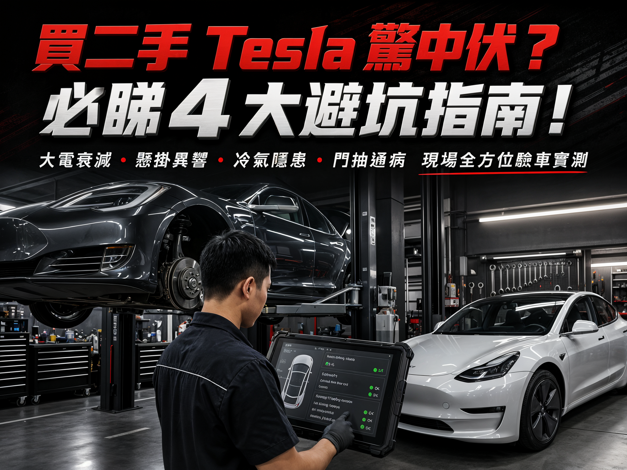 買二手 Tesla 4 大避坑指南與現場驗車實測