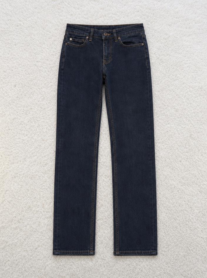 Dark Charcoal Straight Leg Jeans – High Rise, Very Good