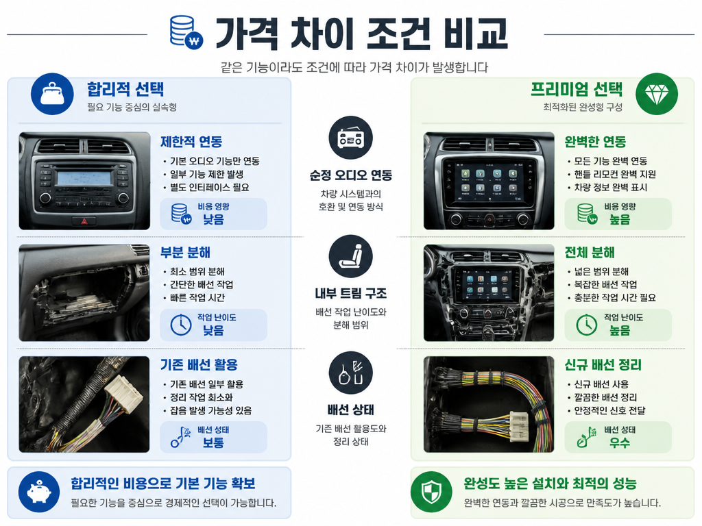 카오디오 교체, 견적 전에 먼저 확인할 것