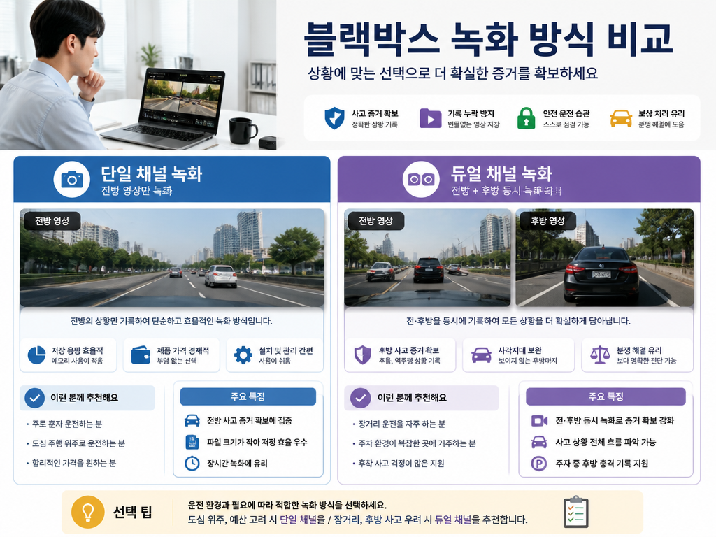 블랙박스 채널 수, 많을수록 이득인지 먼저 확인할 것