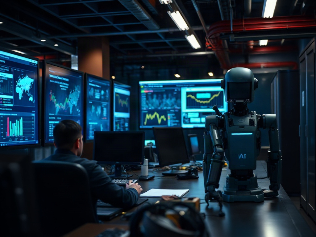 Illustration of small business owners using AI automation tools in 2026 for efficiency