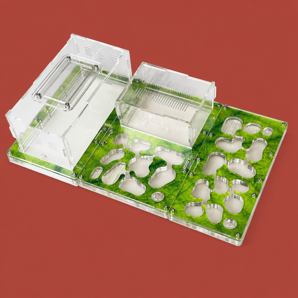 Concrete Core, Crystal-Clear Acrylic Front
