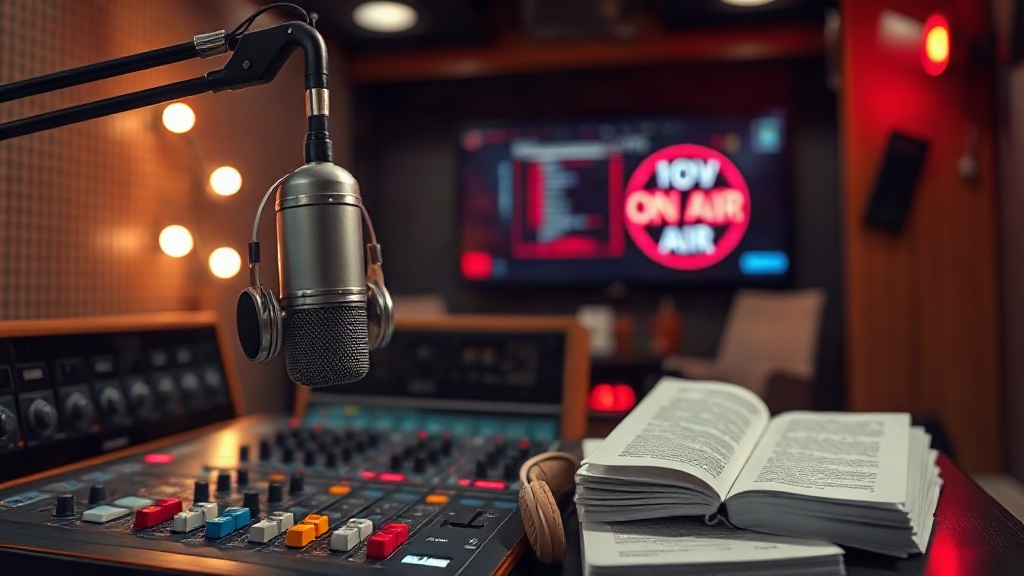 Editorial image of a Korean radio host celebrating a long-running broadcast milestone